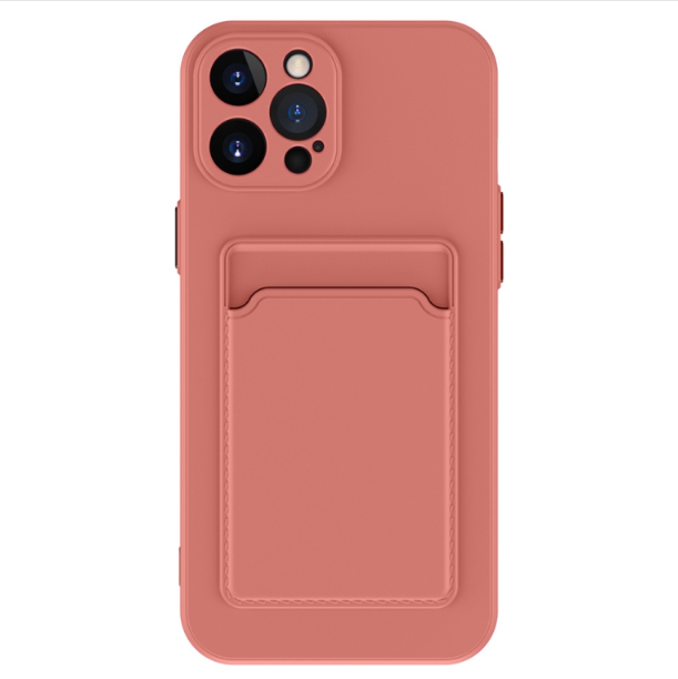 Skin Feel Card Slot Contrast Colour Button TPU Phone Case - For iPhone 15 Pro Max - mosaccessories